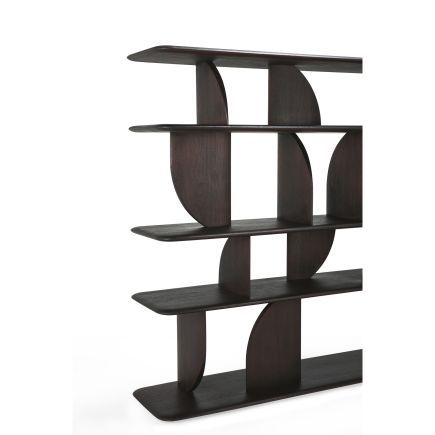 Imagen de Detalle Lateral Estantería de Teca Maciza Geometric