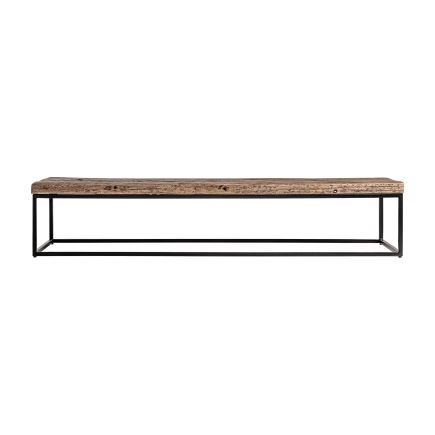 Vista Frontal Mesa de Centro Metal y Madera Constantin