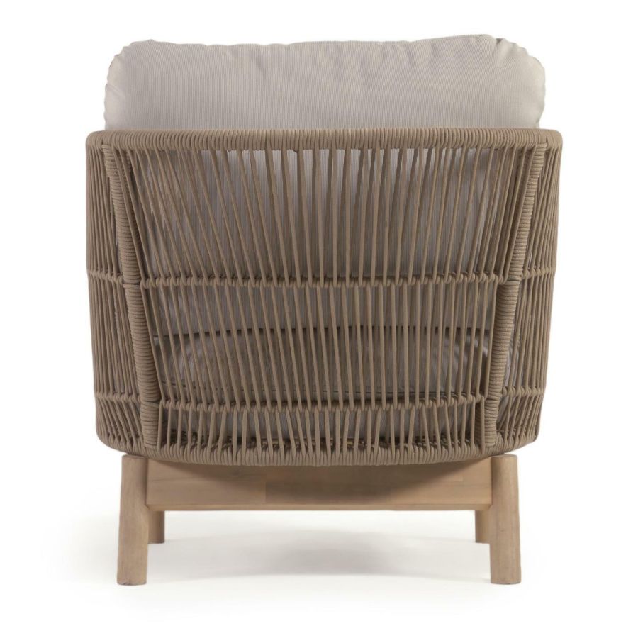 Catalina' Outdoor Rope and Wooden Armchair