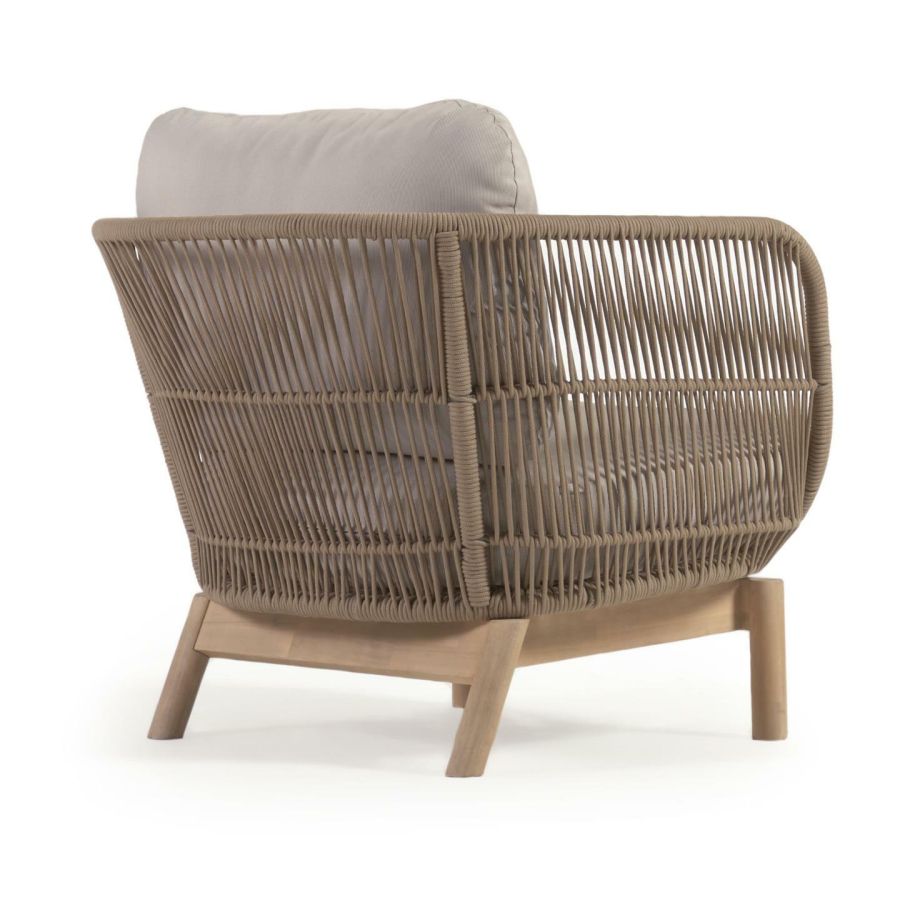 Catalina' Outdoor Rope and Wooden Armchair