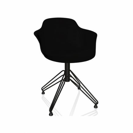 Mood swivel leg chair with armrests | Procomobel