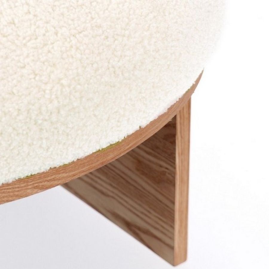 Round White 'Islay' Stool