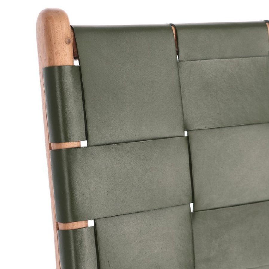 Silla Madera Teca y Cuero ‘Menorca’