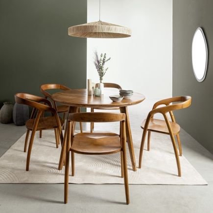 Foto en Ambiente Silla Madera Teca Barnizada Boa