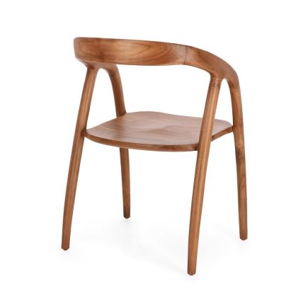 Silla Madera Teca Barnizada Boa vista escorada