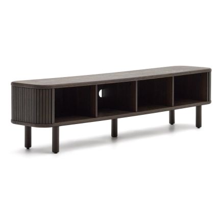 Vista Lateral Izquierda Mueble TV Chapa de Fresno ‘Mailen’ Negro