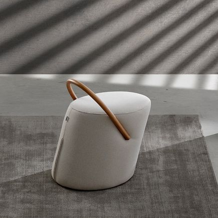 Puff with Wooden Backrest Beozzi : Procomobel