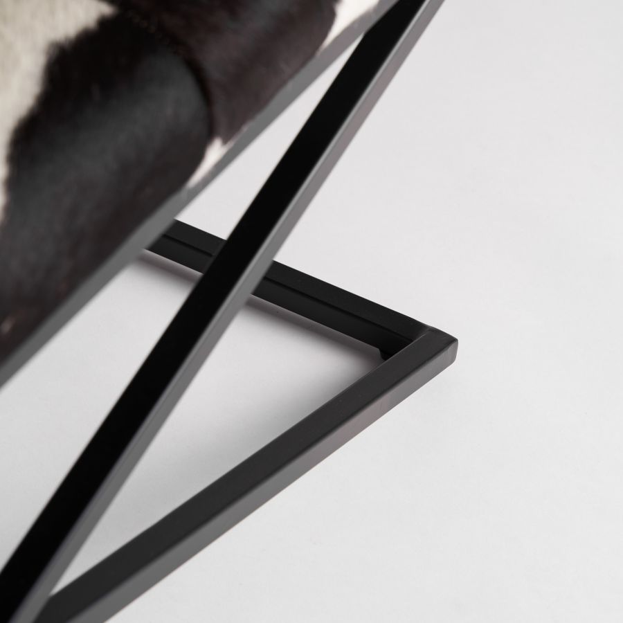Large Leather 'Pichard' Bed Footstool