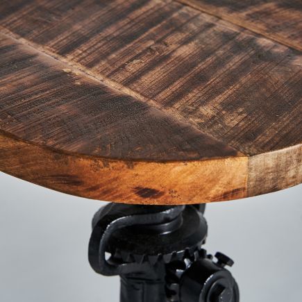 Imagen de Detalle Asiento Taburete Madera y Metal Fritsch