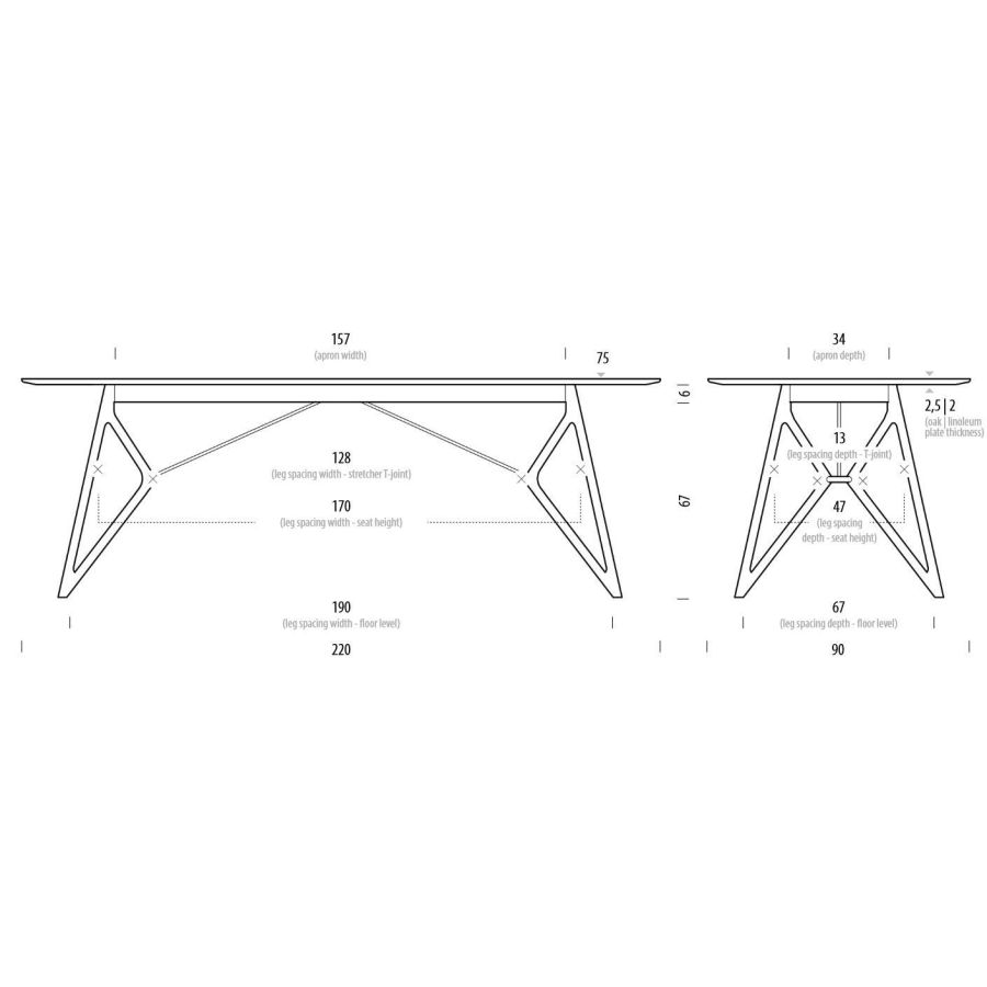 Oak table 'Tink-Table'