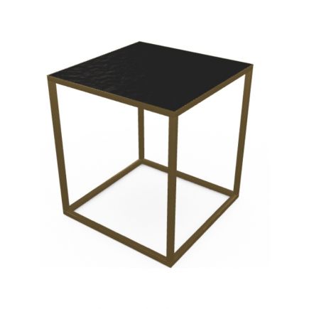 Glass and Metal Side Table 'Quadro' | Procomobel
