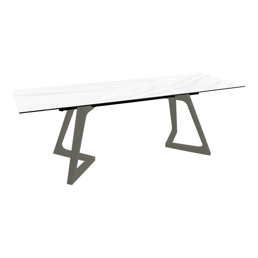 Extendable Porcelain Tile Dining Table 'Nil'