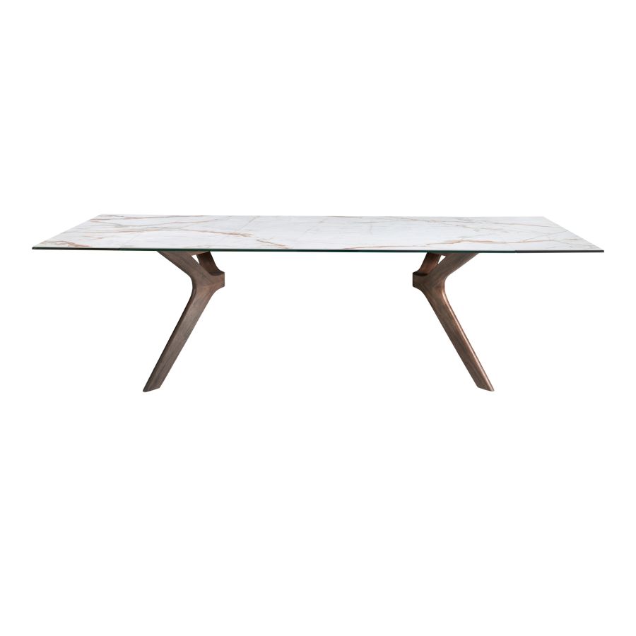 Extending Dining Table Porcelain Tile 'Lin
