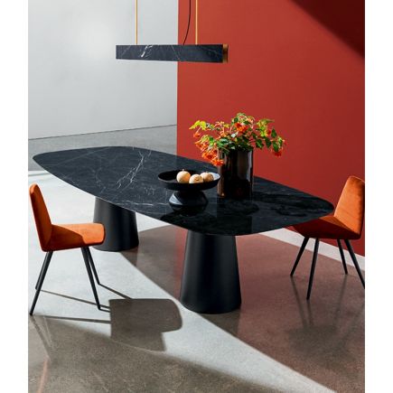 Table with 2 ceramic bases Totem | Procomobel