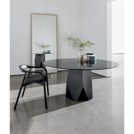 Deod glass round table | Procomobel