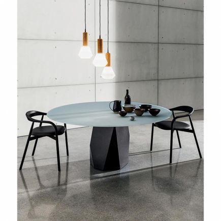 Deod glass round table | Procomobel