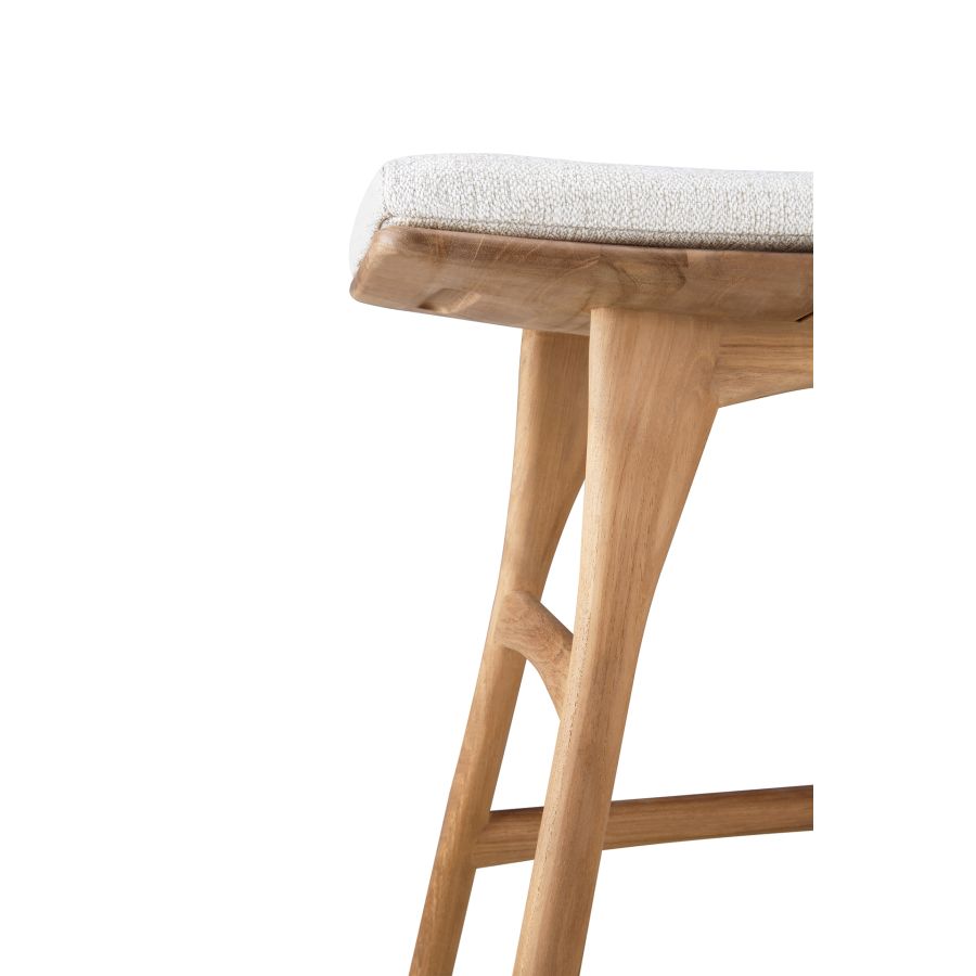 Teak outdoor stool 'Osso'