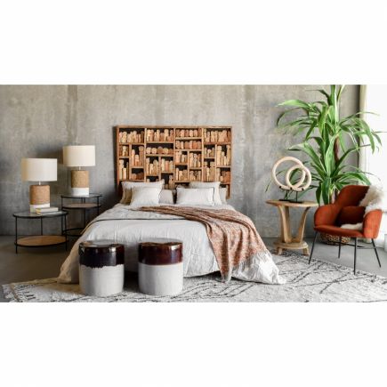 Domirtorio con el Panel Decorativo de Fósiles en Madera Peron