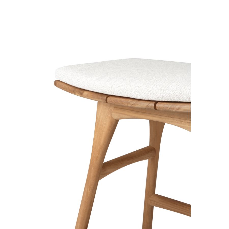 Teak outdoor stool 'Osso'