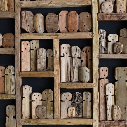 Decorative Panel of Fossils in Wood Peron | Procomobel