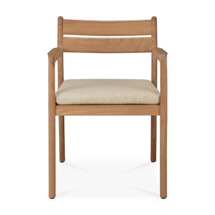 Vista Frontal Silla Exterior Teca Jack