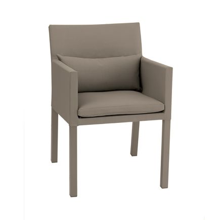 Vista Frontal Sillón Comdor Exterior ‘Azafrán’ Champagne