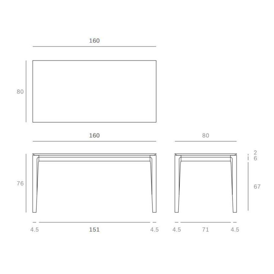 Oak Dining Table 'Air