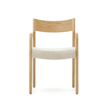 Vista Frontal Silla Comedor Madera de Roble Falconera