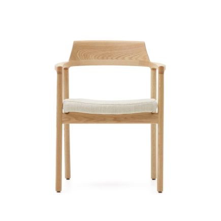 Vista Frontal Silla Comedor Madera de Roble Alocs