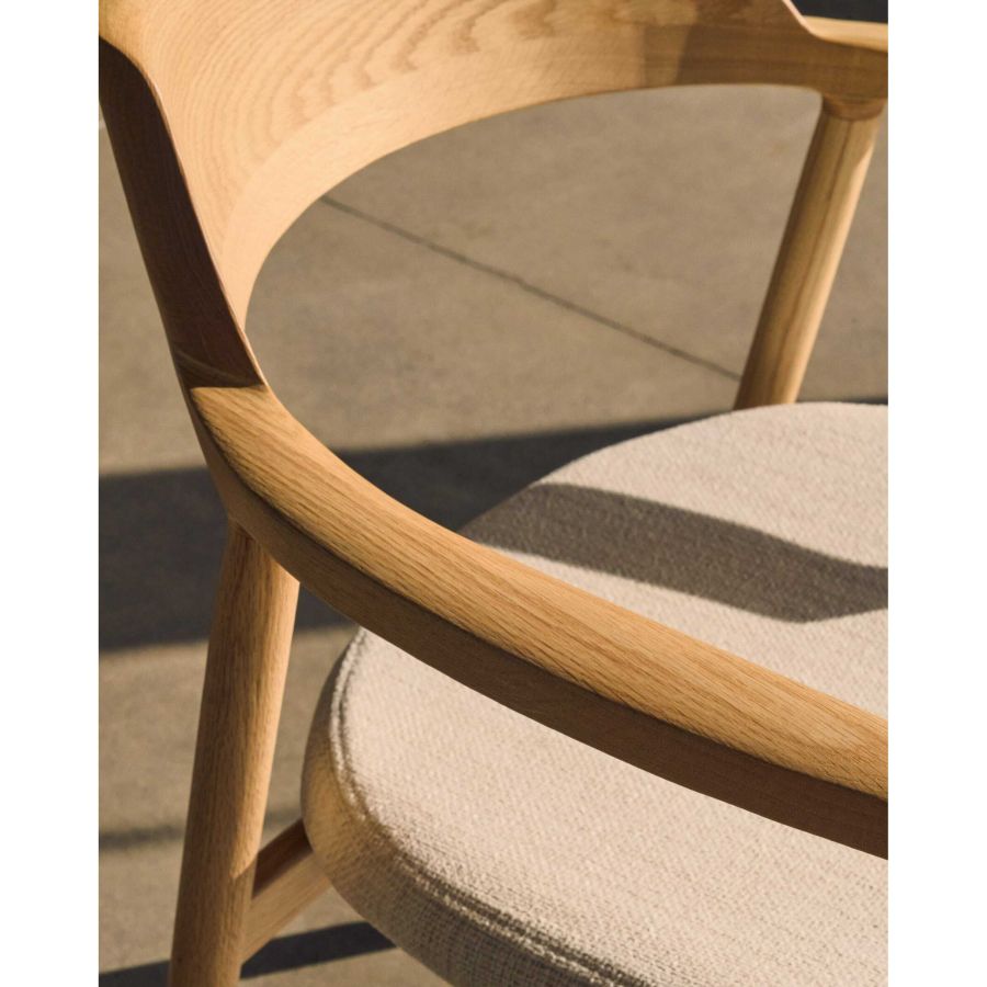 Oak Wood Dining Chair 'Alocs'