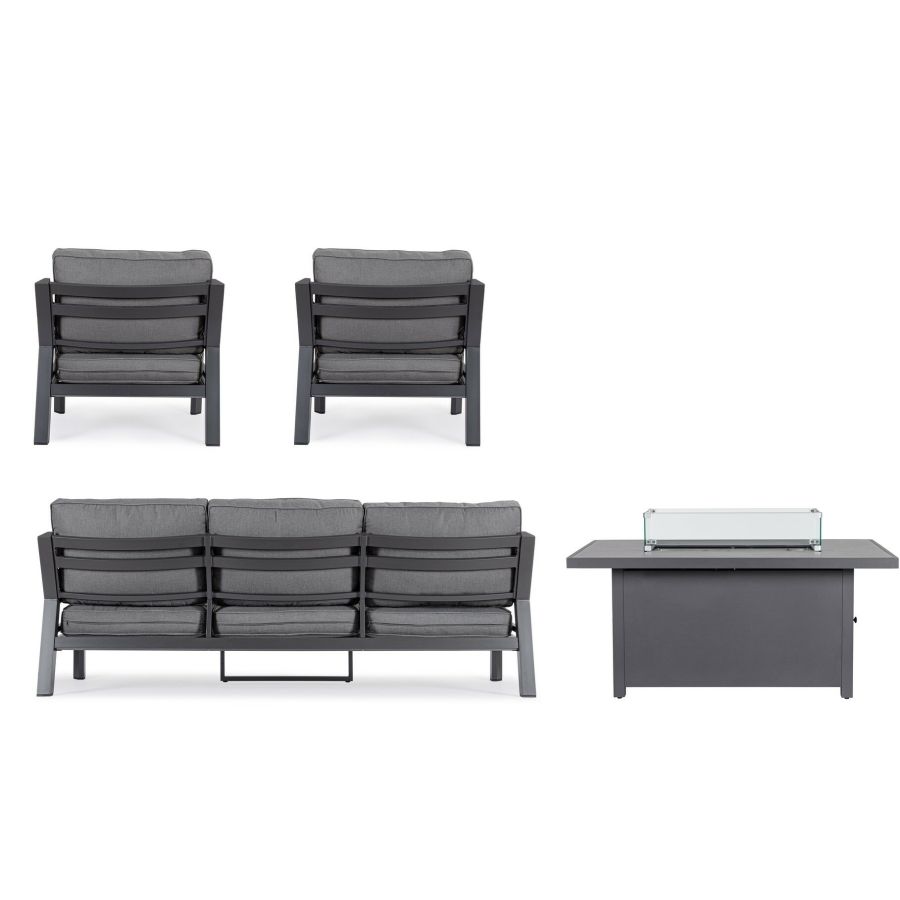 Outdoor set with fireplace 'Hainan'