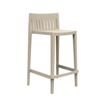 Vista Frontal Taburete de Exterior ‘Spritz’ 50x46x87 Ecru
