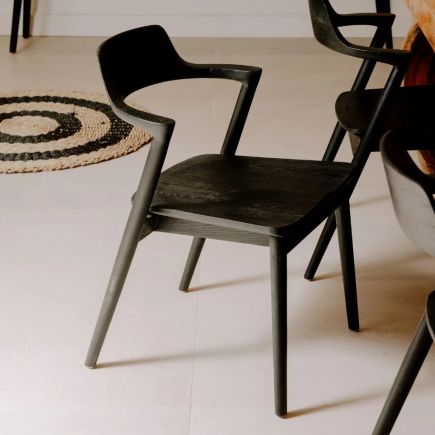 Silla de Comedor de Madera ‘Hiro’ Negro