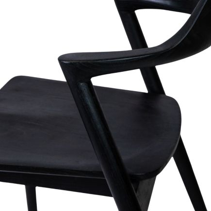 Silla de Comedor de Madera ‘Hiro’ Negro