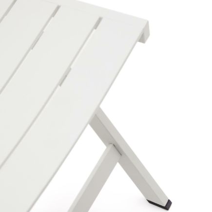 Imagen de Detalle Pata Silla de Exterior Plegable Aluminio ‘Torreta’ Blanco