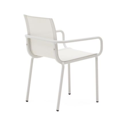 Vista Trasera Silla de Exterior Apilable ‘Galdana’ Blanco