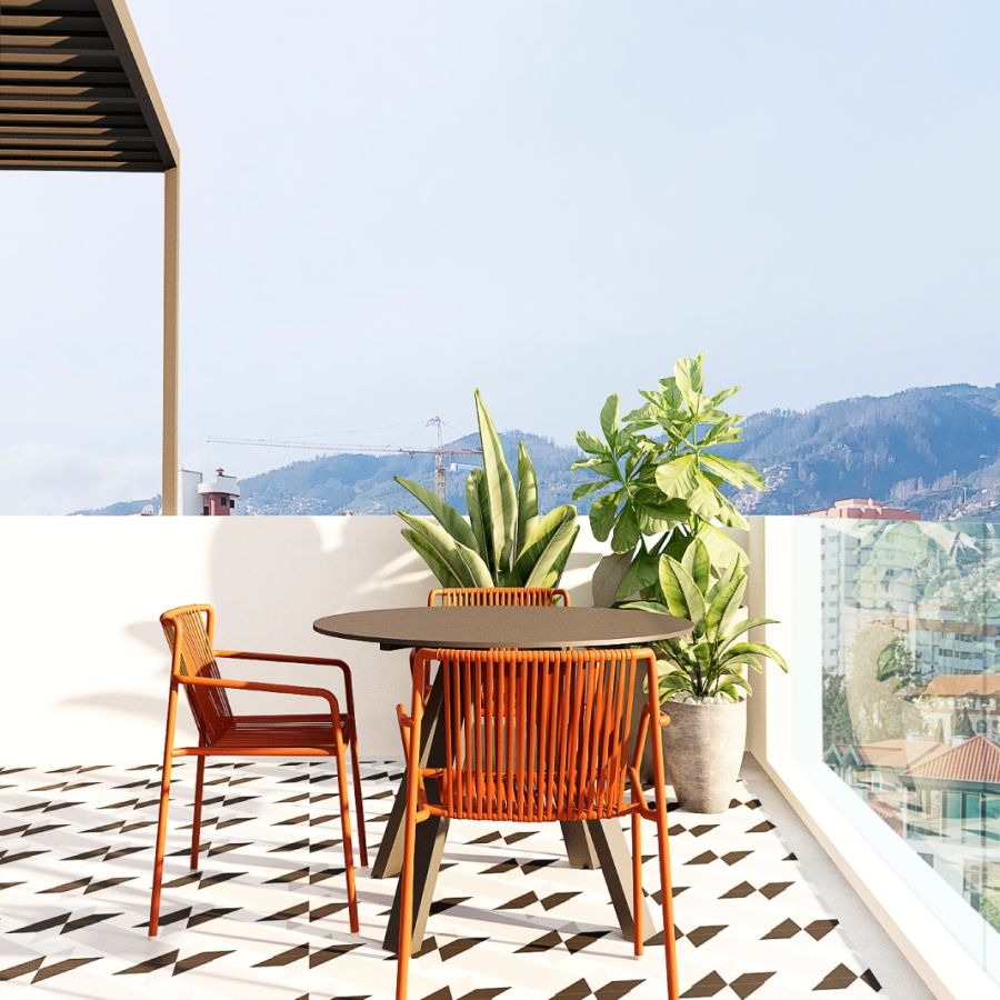 Round Outdoor Table 'Arki-Table'