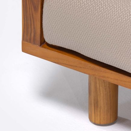 Imagen de Detalle Butaca Exterior de Madera ‘Zane’ Beige