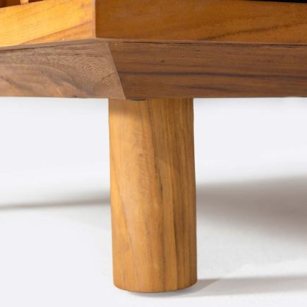 Imagen de Detalle Pata Butaca Exterior de Madera ‘Zane’ Beige