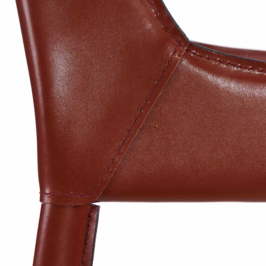 Black leather dining chair 'Girault'