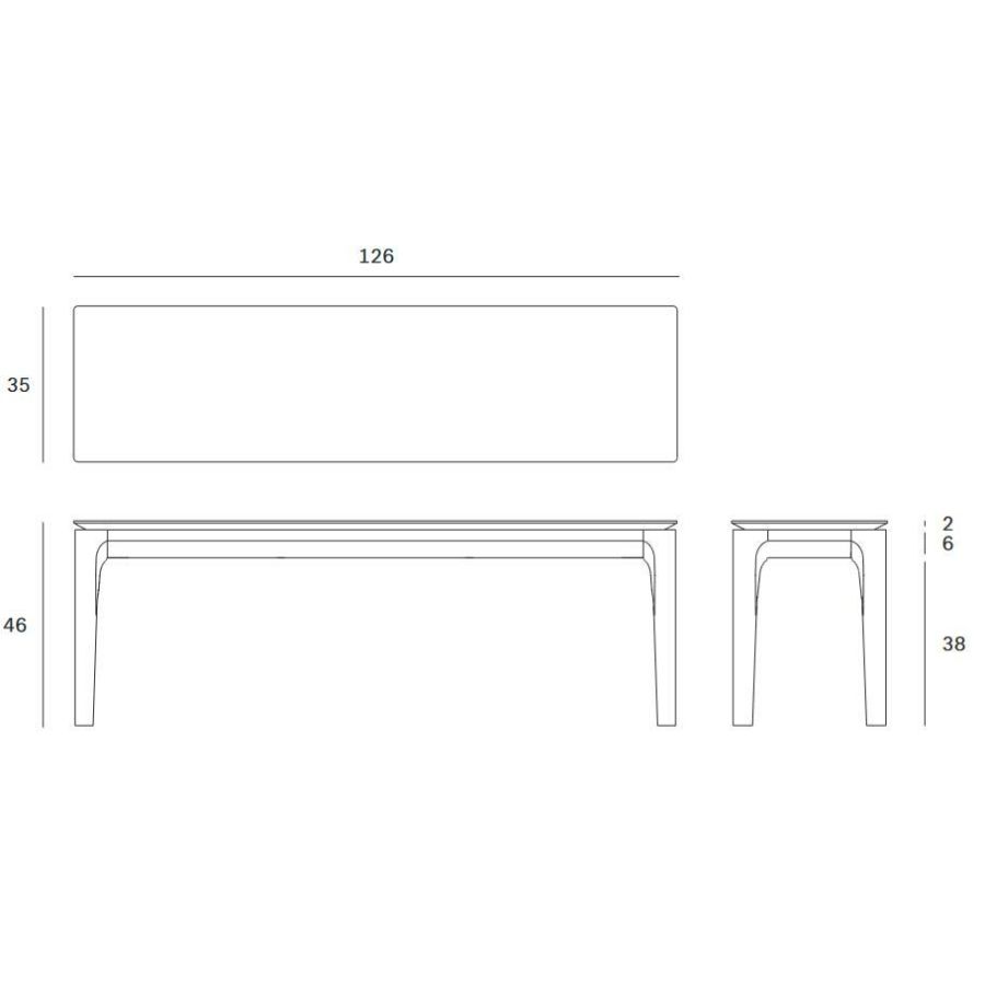 Brown Teak Indoor Bench 'Bok'