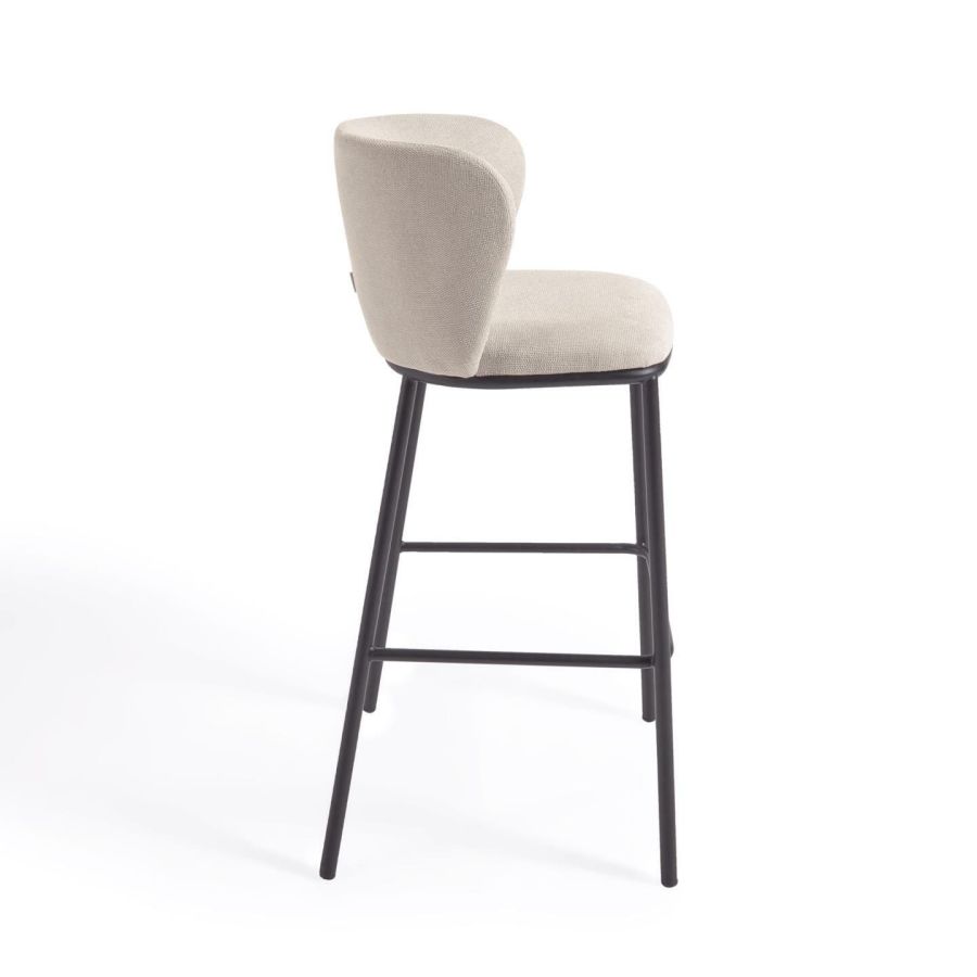 Ciselia' Chenille Stool White