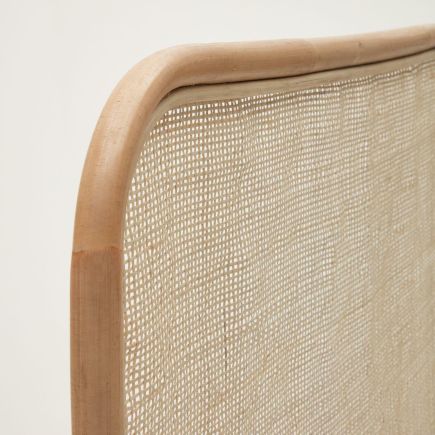 Detalle de Tela Cabecero de ratán con acabado natural 90 cm Quiterie