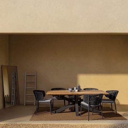 Foto en Ambiente Terraza Mesa Exterior Rectangular ‘Azores’ Negro