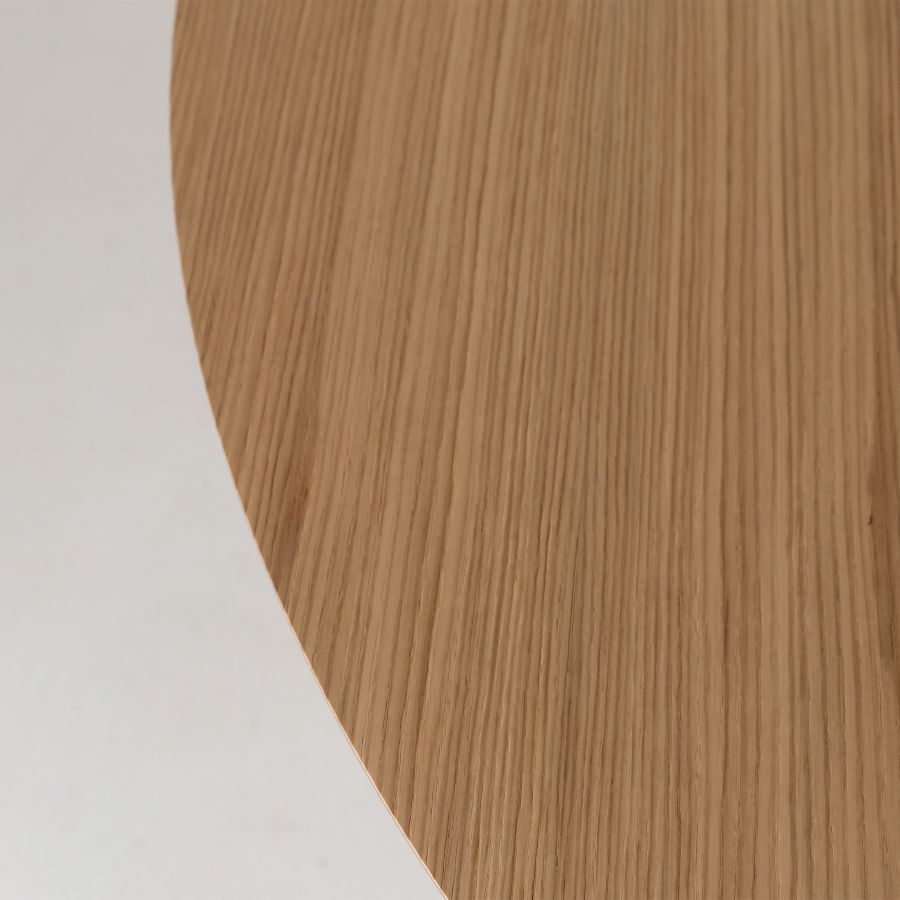 Round Wooden Dining Table 'Burin'