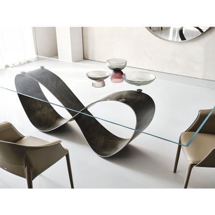 Foto Ambiente Mesa Comedor Cristal Butterfly Rectangular