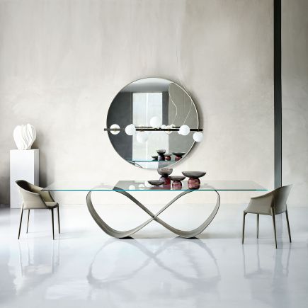 Foto Ambiente Mesa Comedor Cristal Butterfly Rectangular Frontal