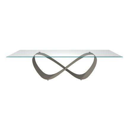 Mesa Comedor Cristal Butterfly Rectangular Frontal