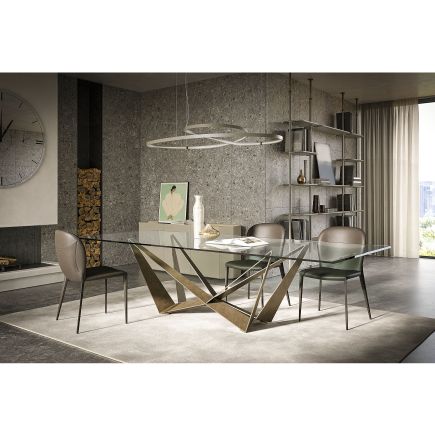 Foto Ambiente Mesa Comedor Cristal ‘Skorpio’ Rectangular