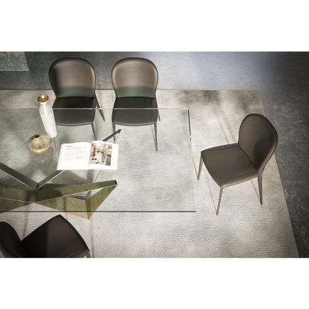 Conjunto Sillas y Mesa Comedor Cristal ‘Skorpio’ Rectangular